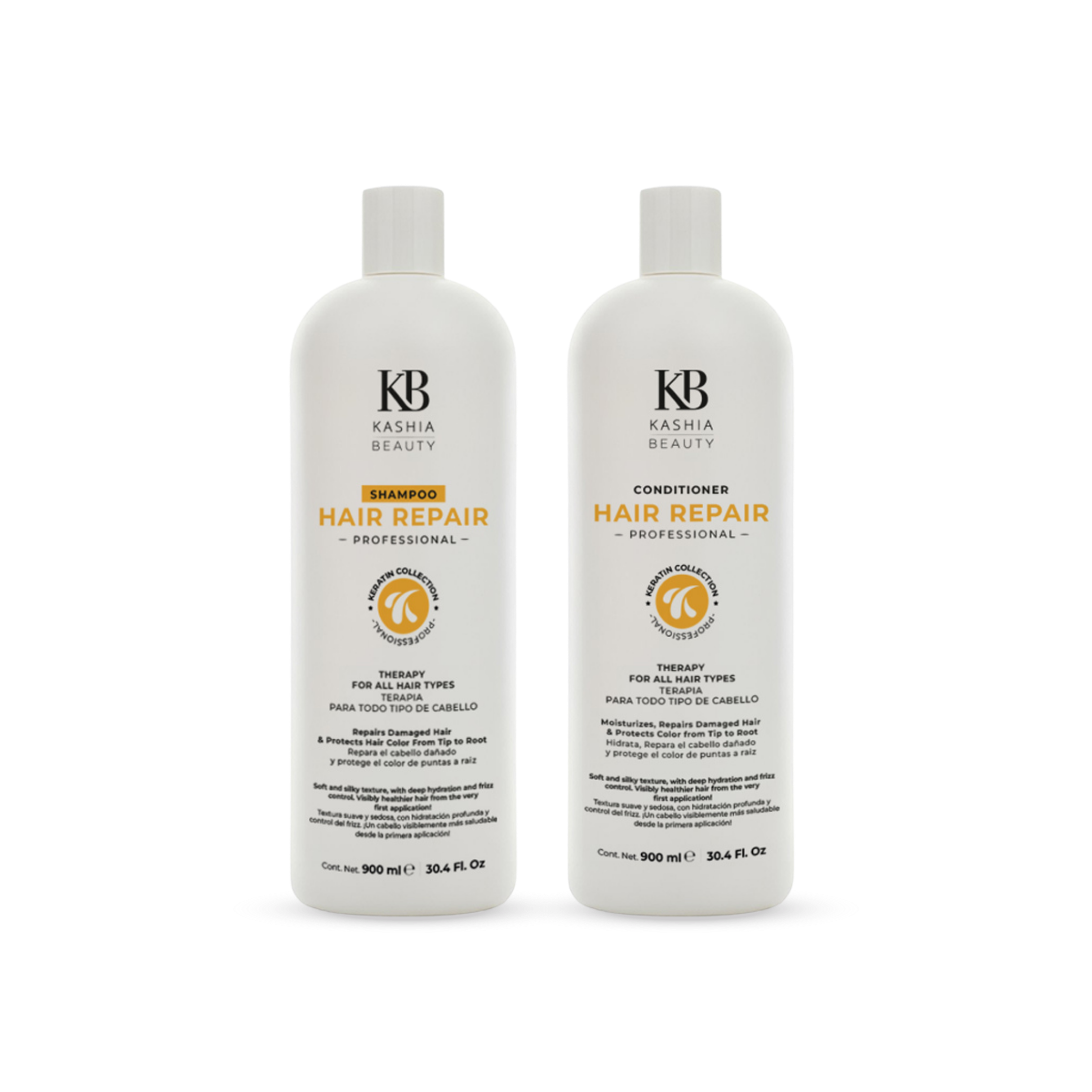 Shampoo and Conditioner Hair Repair Keratin by Kashia Beauty